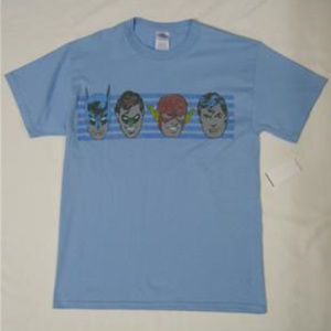 HUMAN LEAGUE T Shirt Super Heros Batman The Flash New Old Stock with Tags